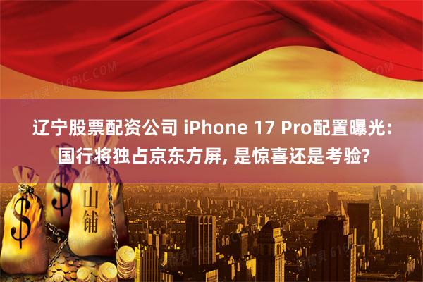 辽宁股票配资公司 iPhone 17 Pro配置曝光: 国行将独占京东方屏, 是惊喜还是考验?