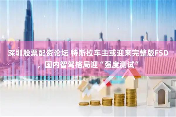 深圳股票配资论坛 特斯拉车主或迎来完整版FSD，国内智驾格局迎“强度测试”